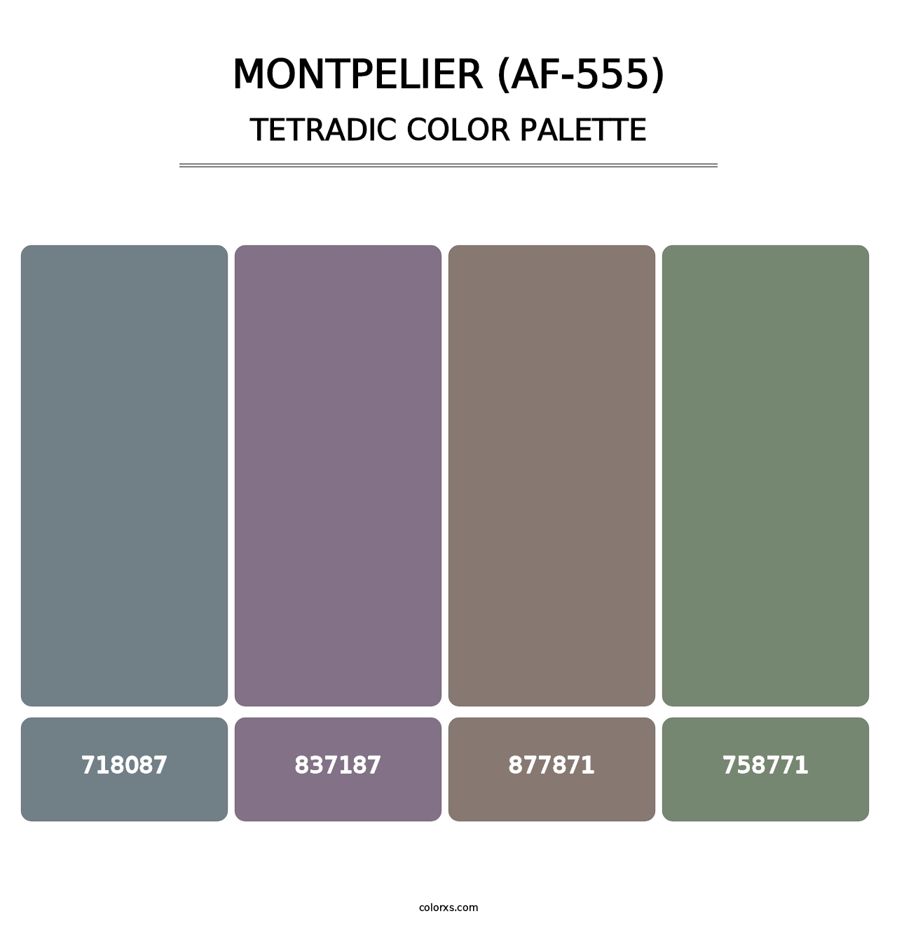 Montpelier (AF-555) - Tetradic Color Palette
