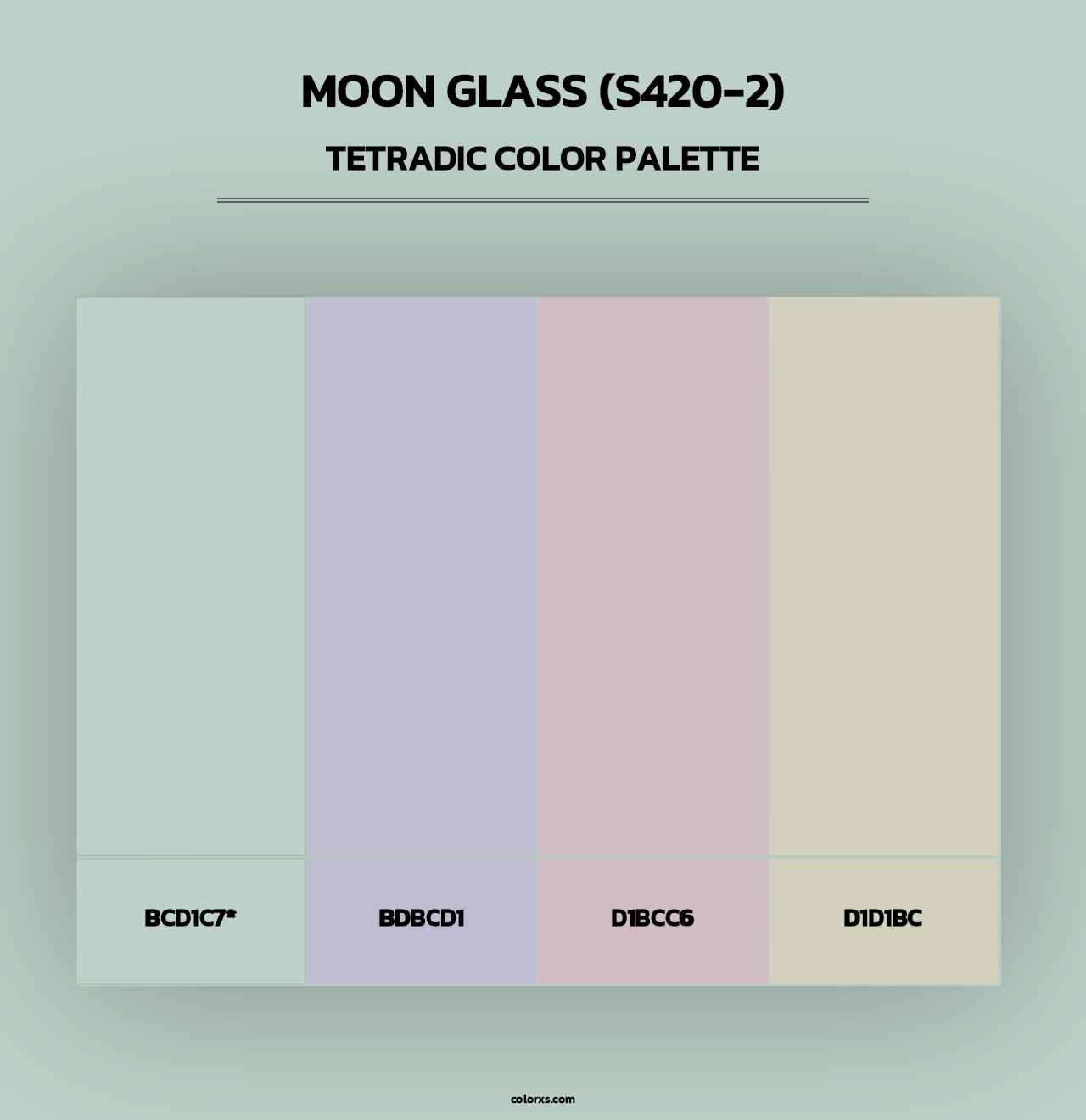 Moon Glass (S420-2) - Tetradic Color Palette