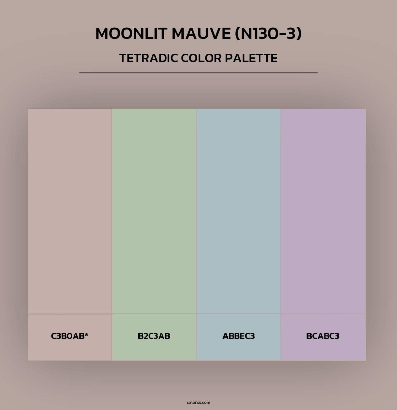 Moonlit Mauve (N130-3) - Tetradic Color Palette