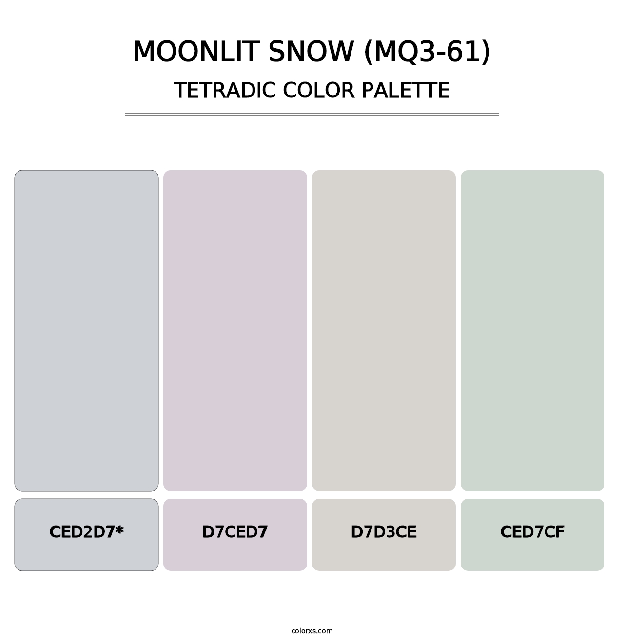 Moonlit Snow (MQ3-61) - Tetradic Color Palette
