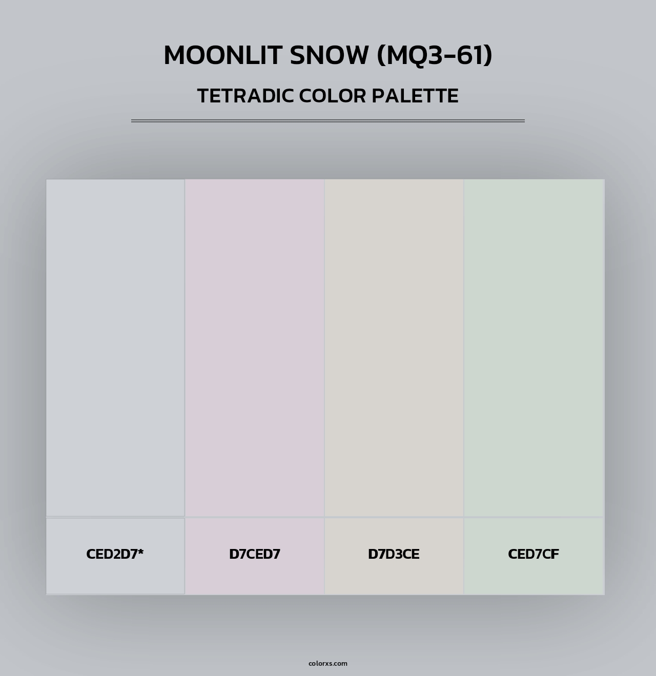 Moonlit Snow (MQ3-61) - Tetradic Color Palette