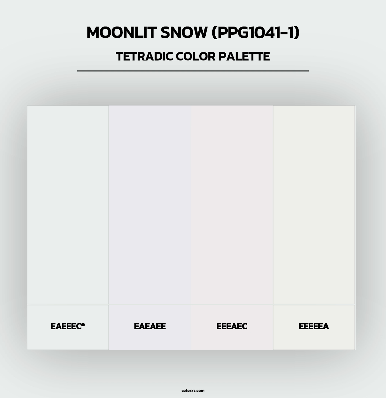Moonlit Snow (PPG1041-1) - Tetradic Color Palette