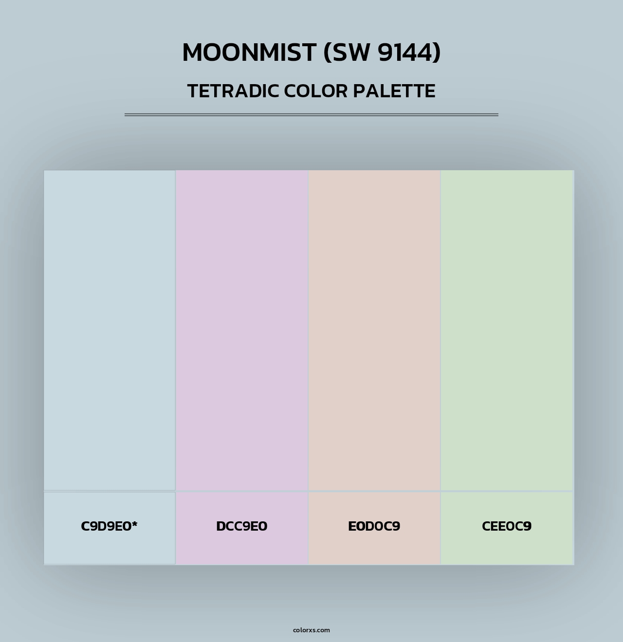 Moonmist (SW 9144) - Tetradic Color Palette
