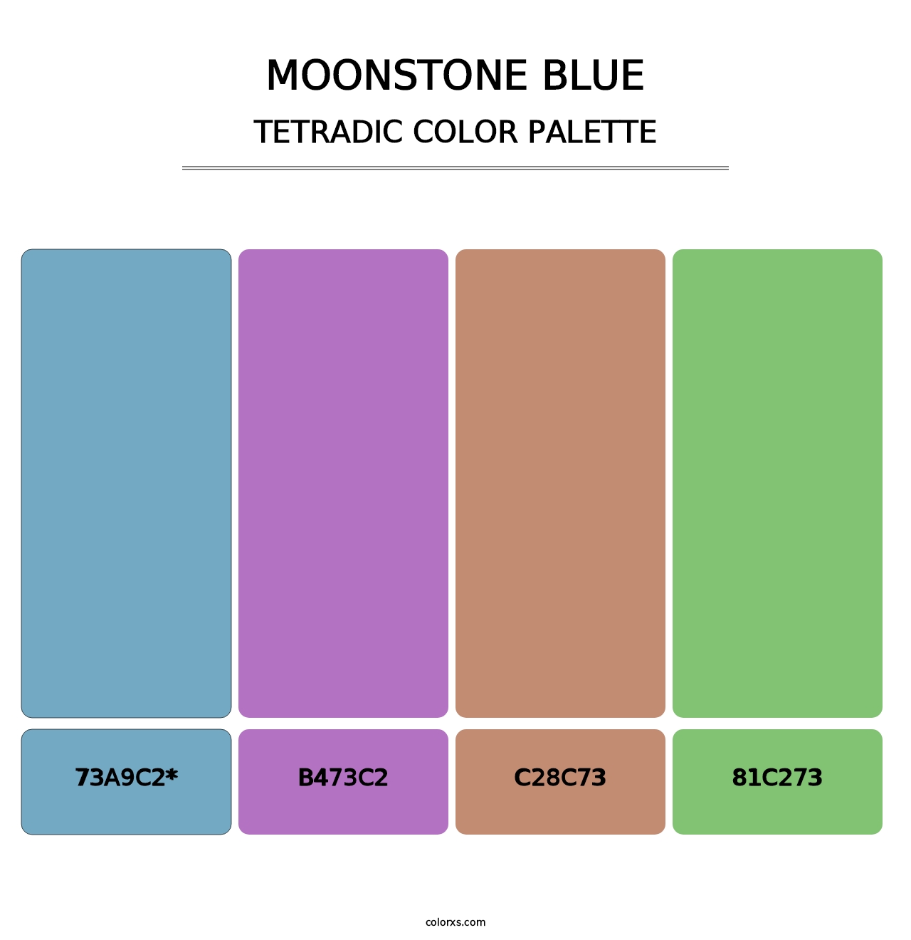Moonstone Blue - Tetradic Color Palette