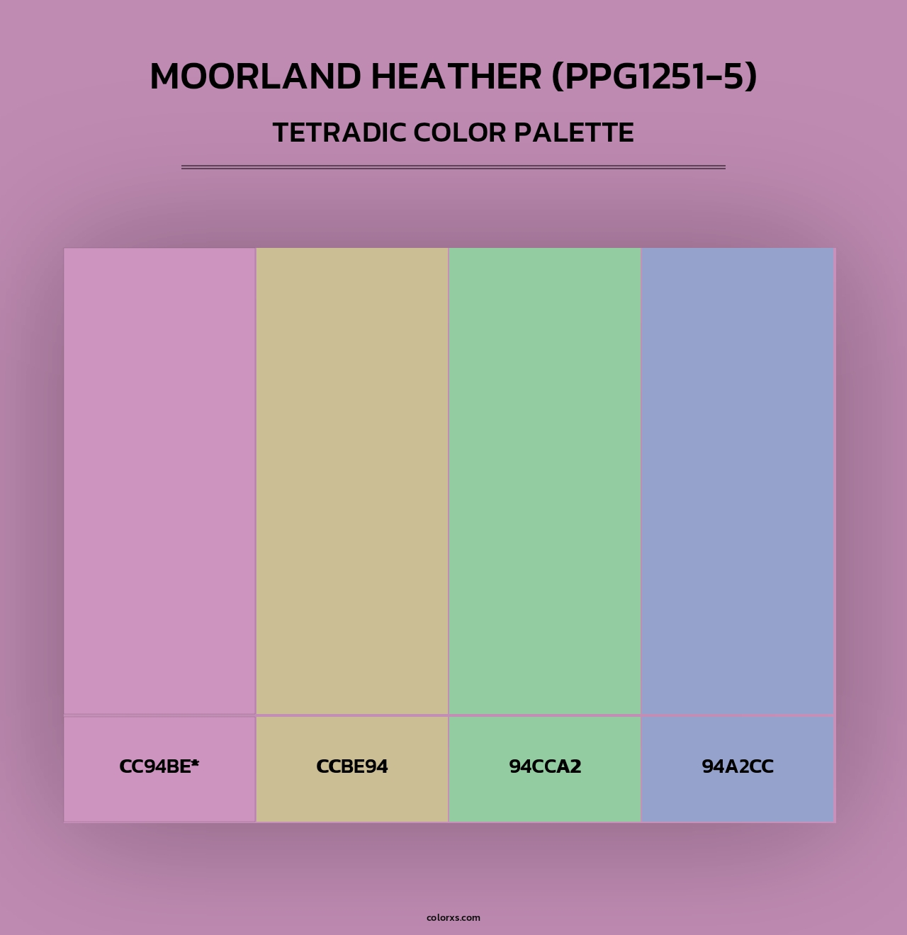 Moorland Heather (PPG1251-5) - Tetradic Color Palette