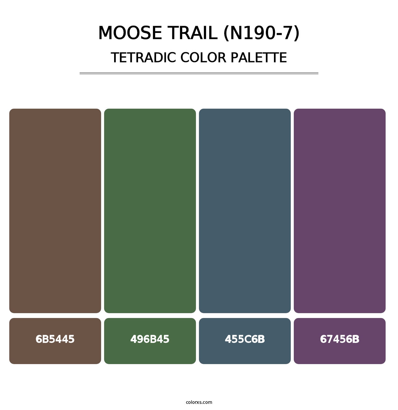 Moose Trail (N190-7) - Tetradic Color Palette