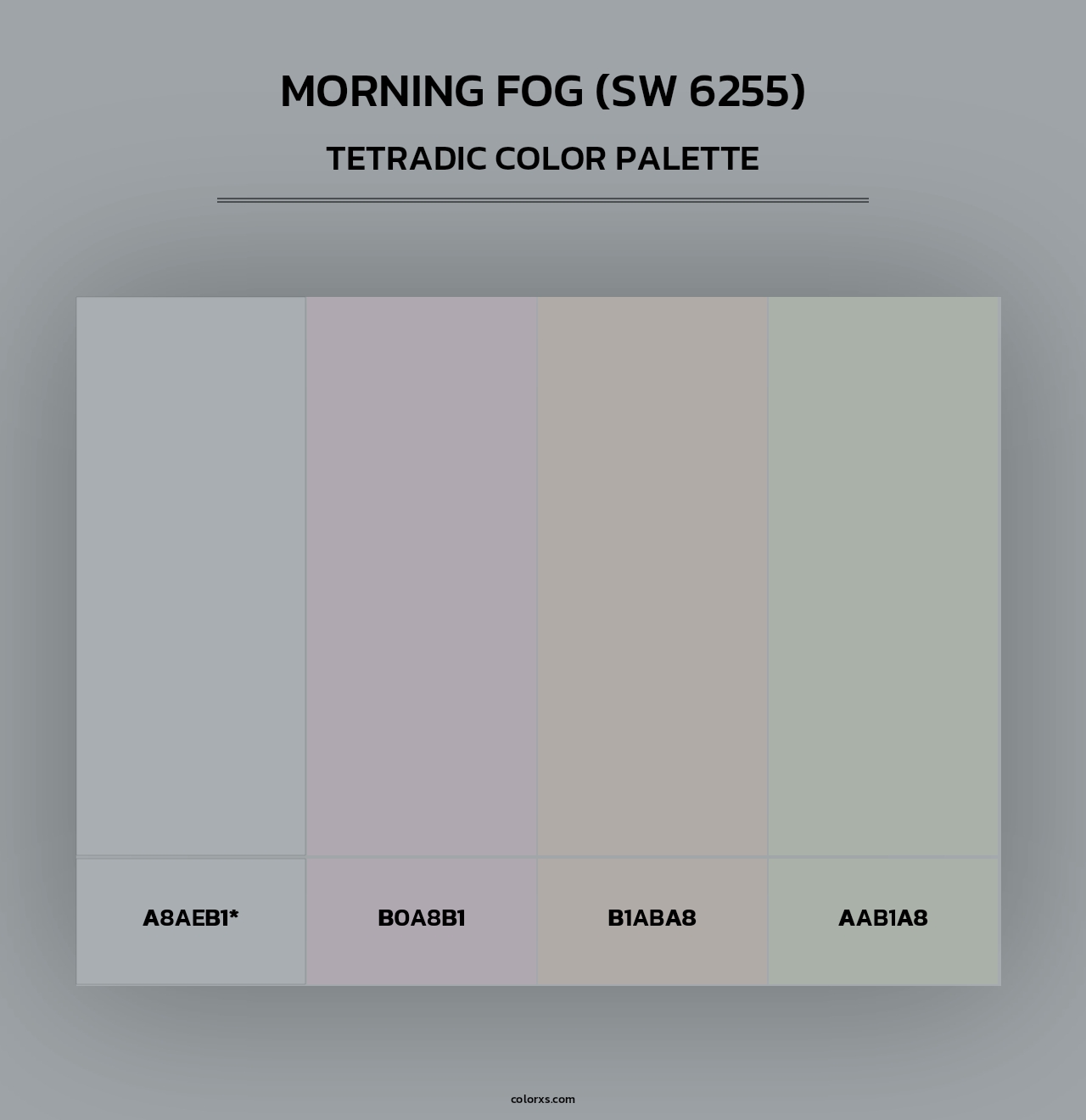 Morning Fog (SW 6255) - Tetradic Color Palette
