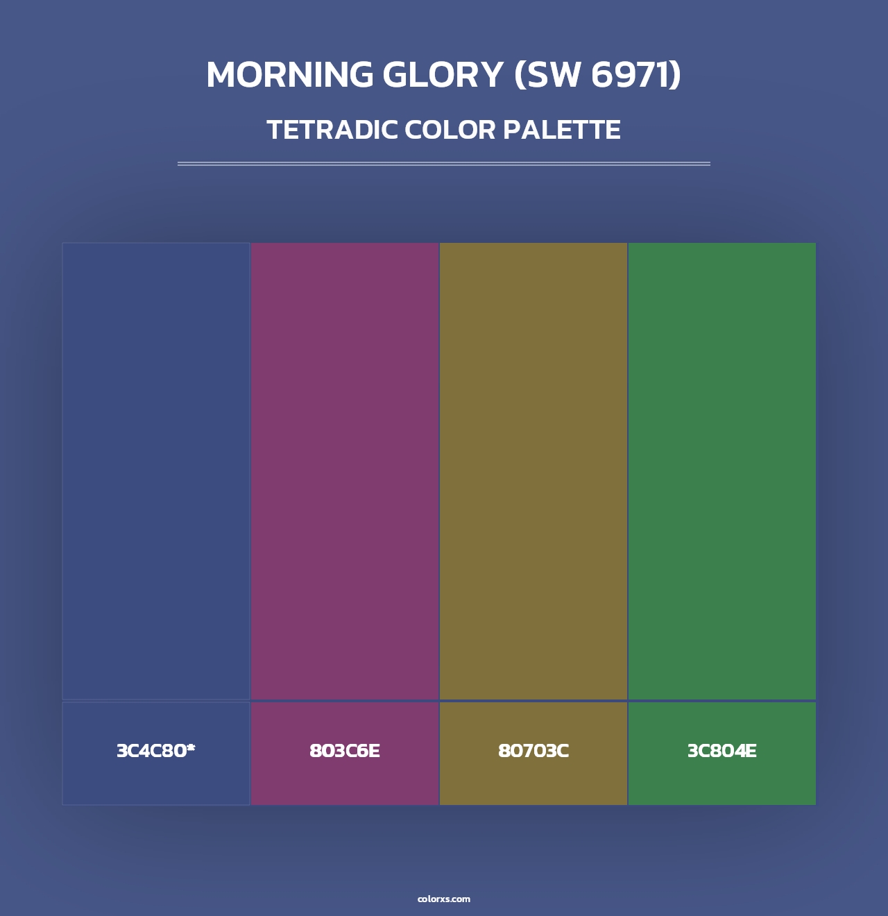 Morning Glory (SW 6971) - Tetradic Color Palette