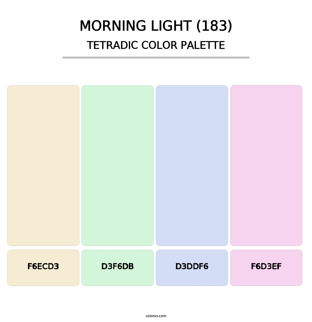 Morning Light (183) - Tetradic Color Palette