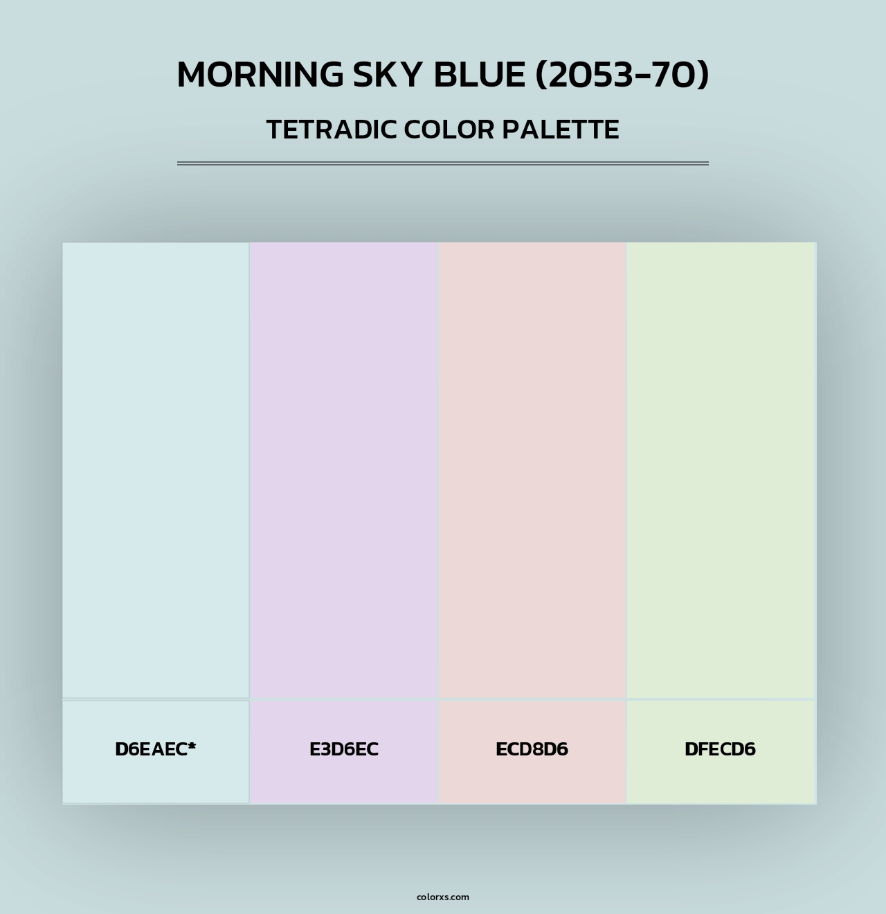 Morning Sky Blue (2053-70) - Tetradic Color Palette