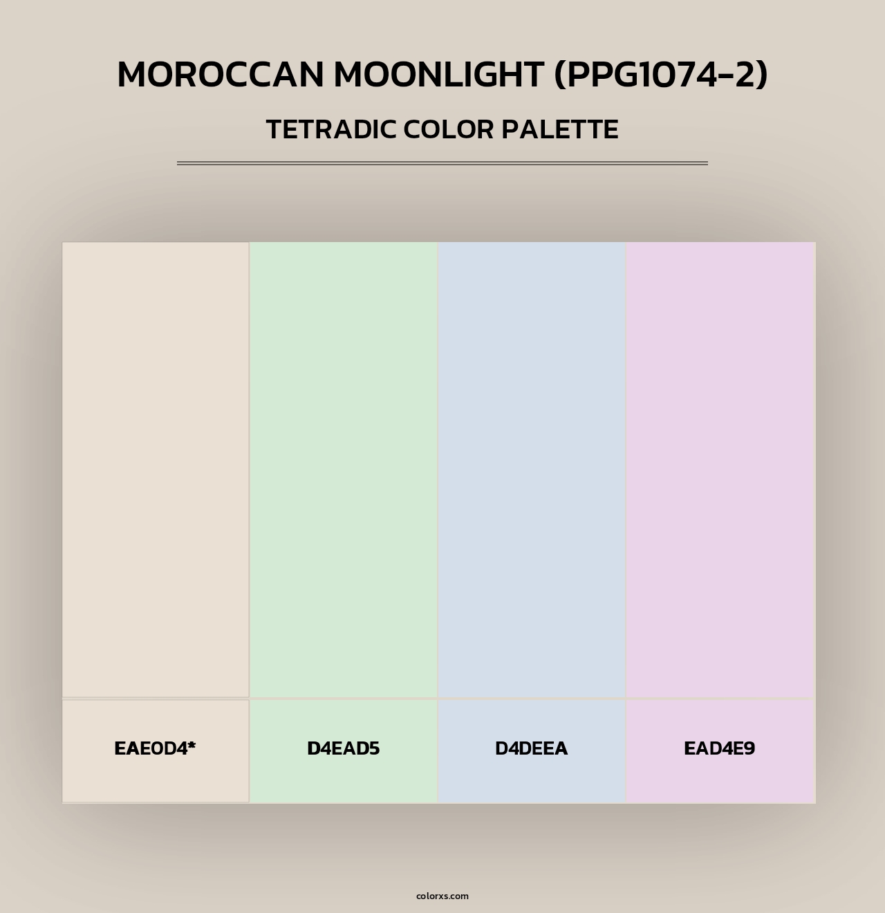 Moroccan Moonlight (PPG1074-2) - Tetradic Color Palette