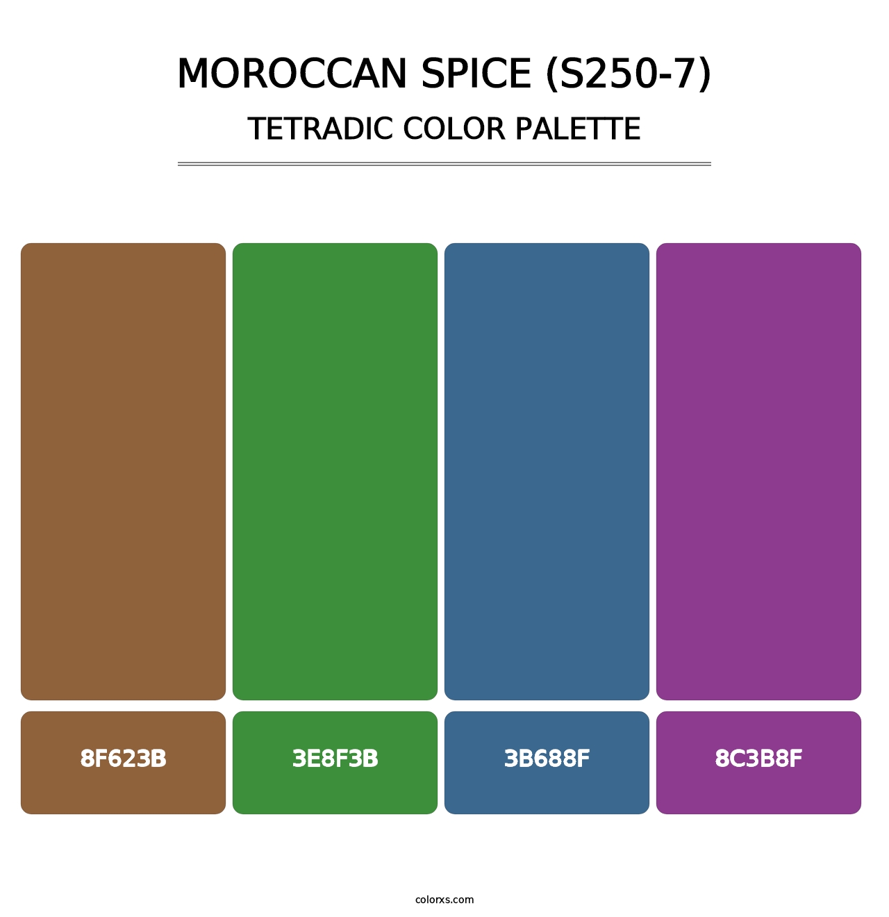 Moroccan Spice (S250-7) - Tetradic Color Palette