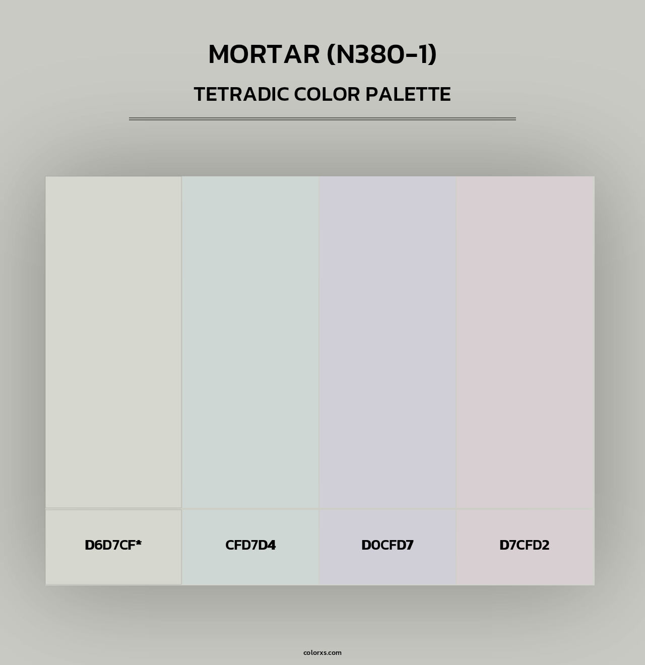 Mortar (N380-1) - Tetradic Color Palette