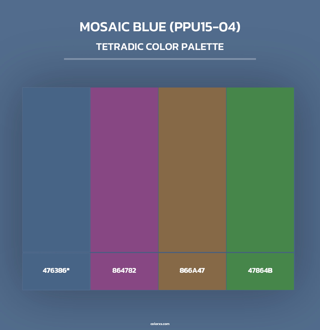 Mosaic Blue (PPU15-04) - Tetradic Color Palette
