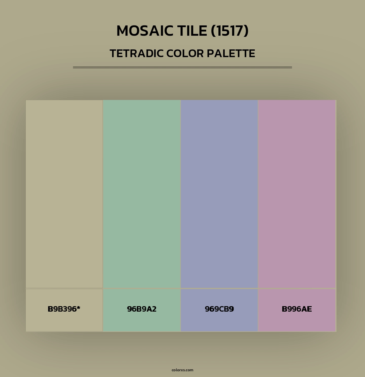 Mosaic Tile (1517) - Tetradic Color Palette
