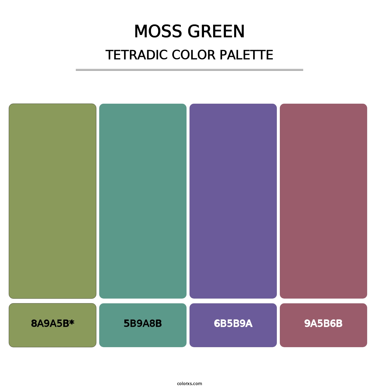 Moss Green - Tetradic Color Palette