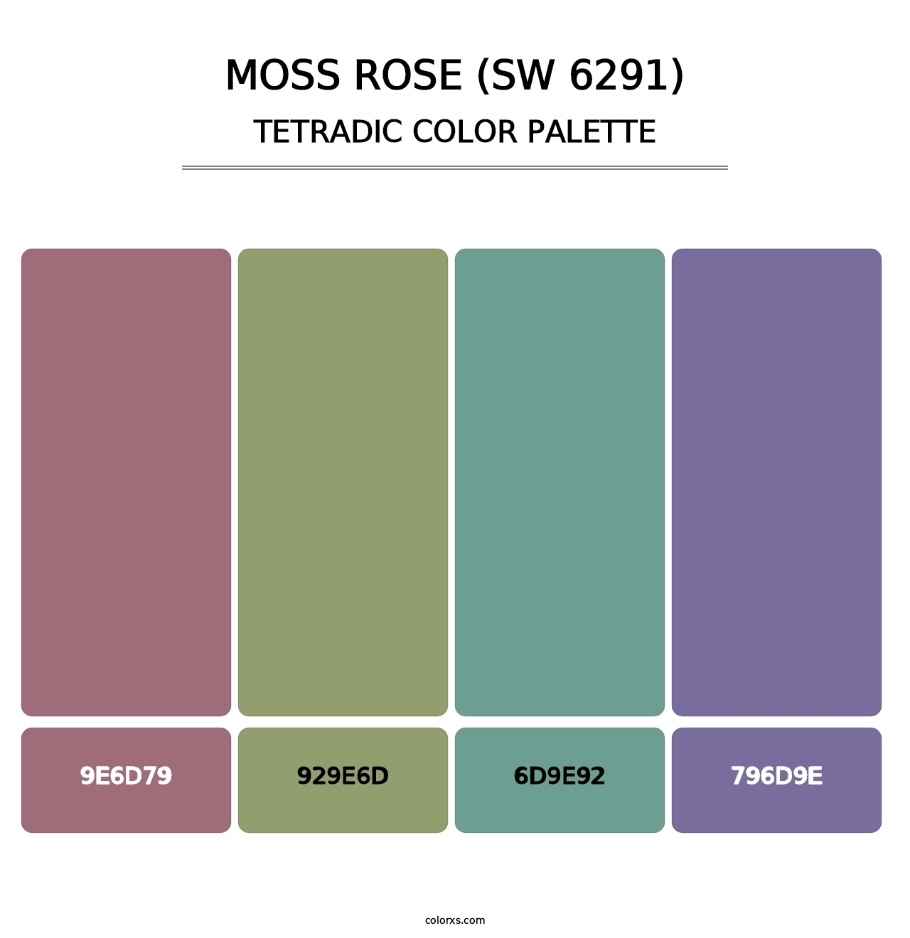 Moss Rose (SW 6291) - Tetradic Color Palette