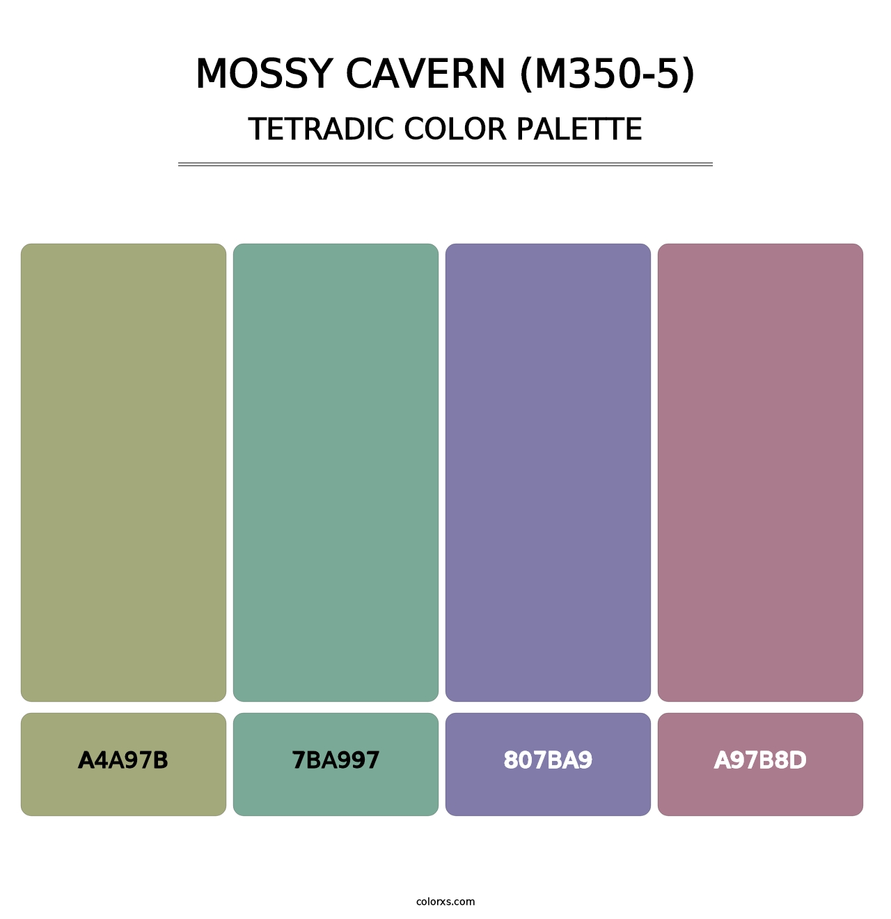 Mossy Cavern (M350-5) - Tetradic Color Palette