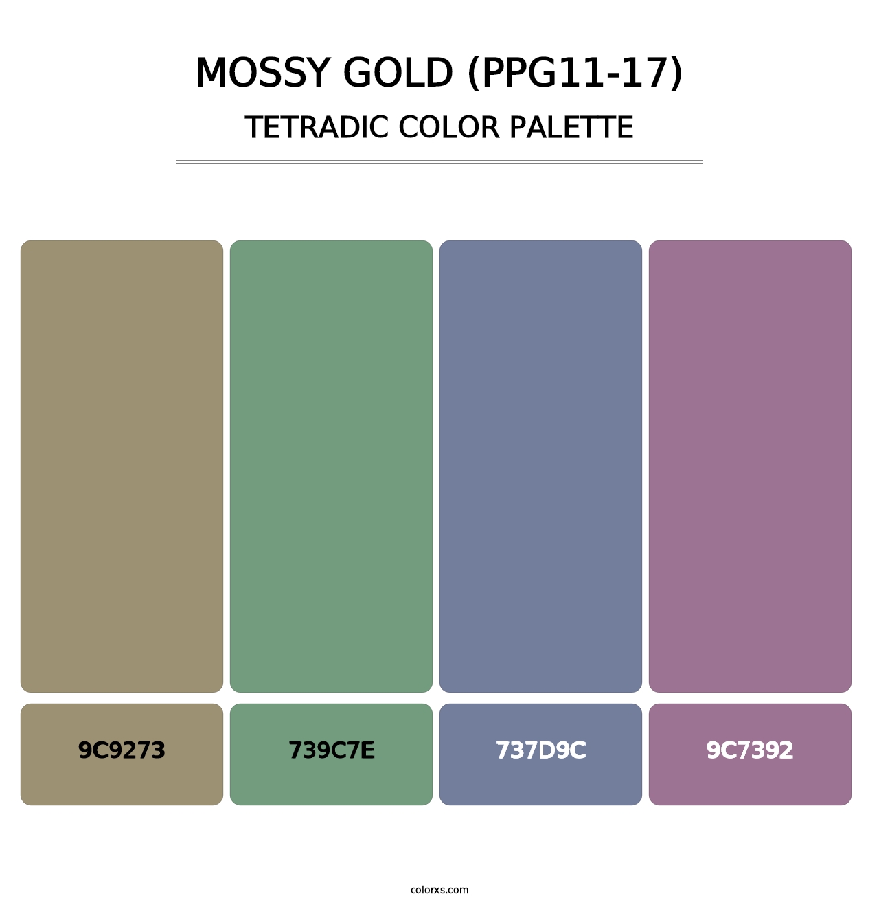 Mossy Gold (PPG11-17) - Tetradic Color Palette