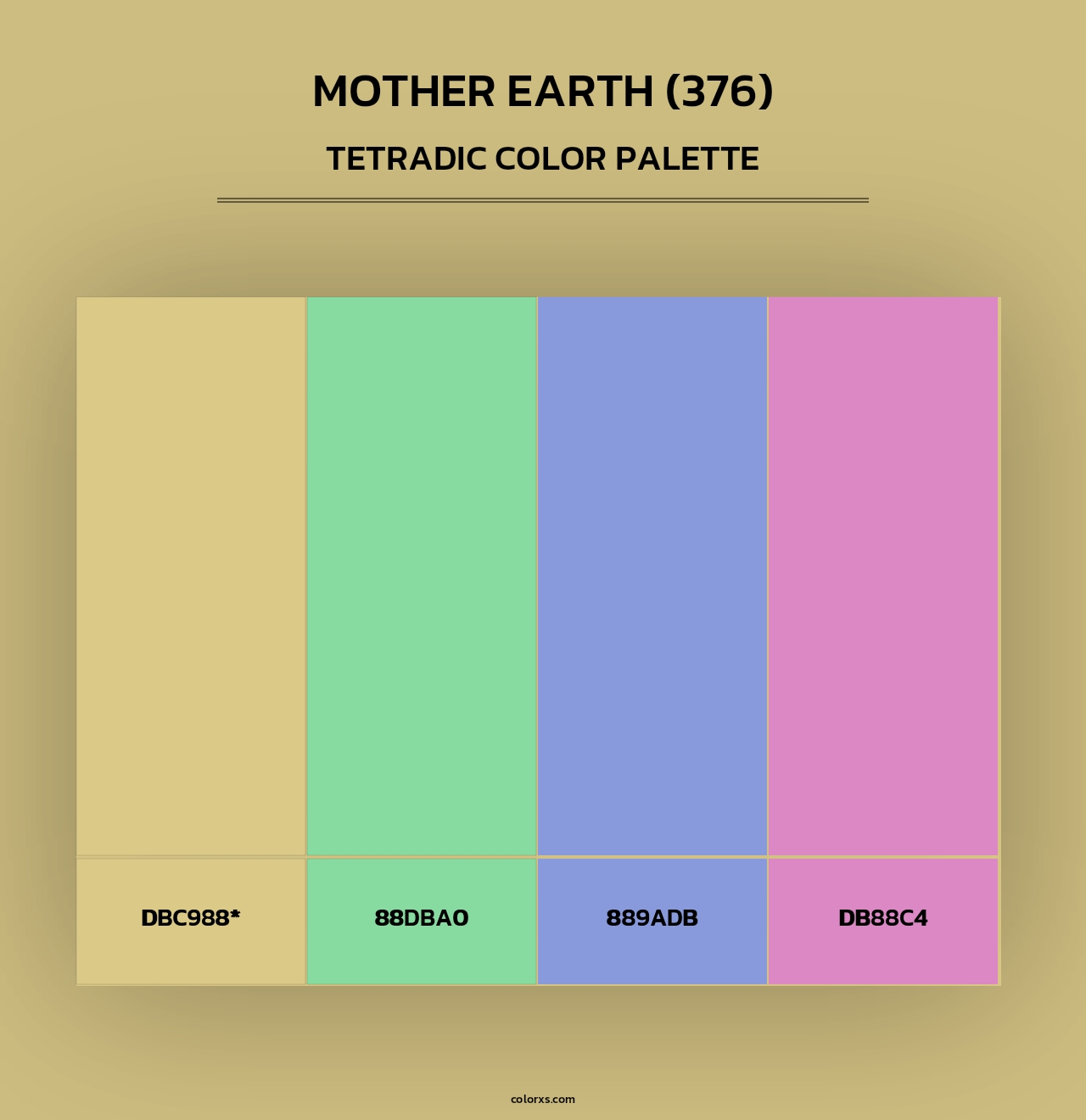 Mother Earth (376) - Tetradic Color Palette