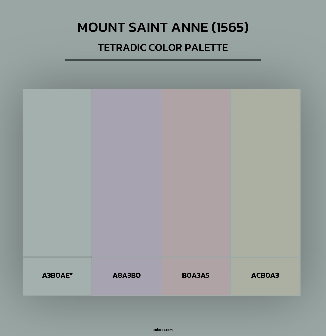 Mount Saint Anne (1565) - Tetradic Color Palette