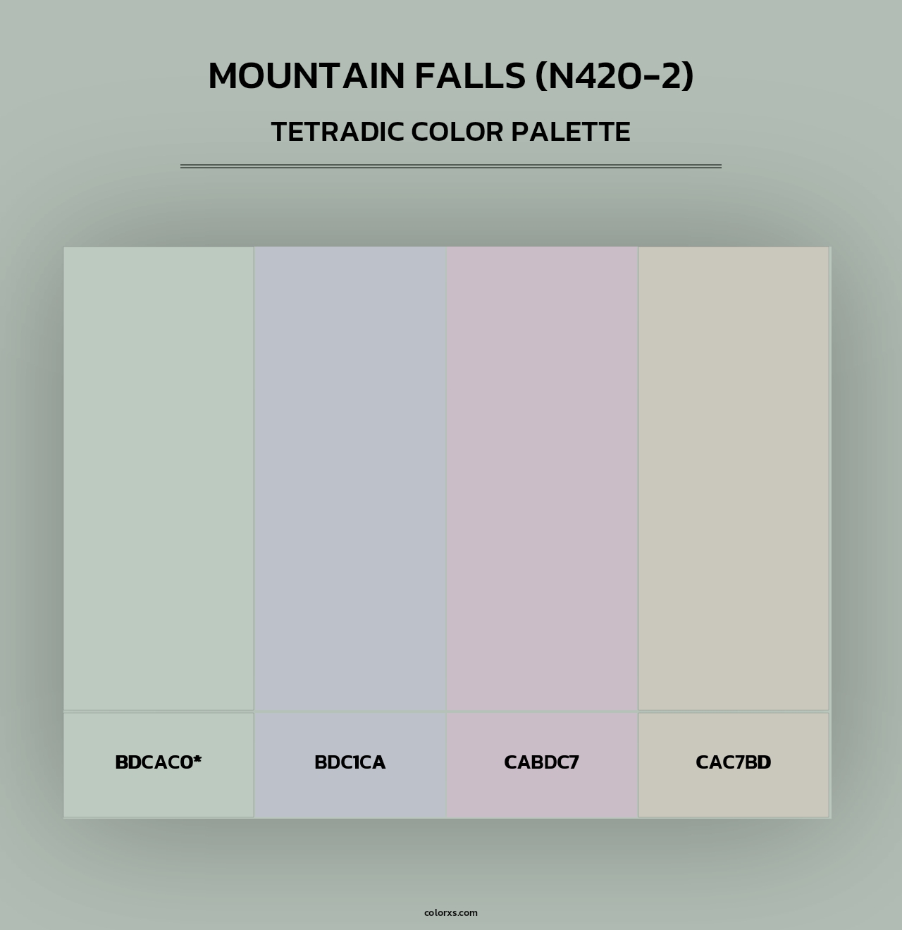 Mountain Falls (N420-2) - Tetradic Color Palette