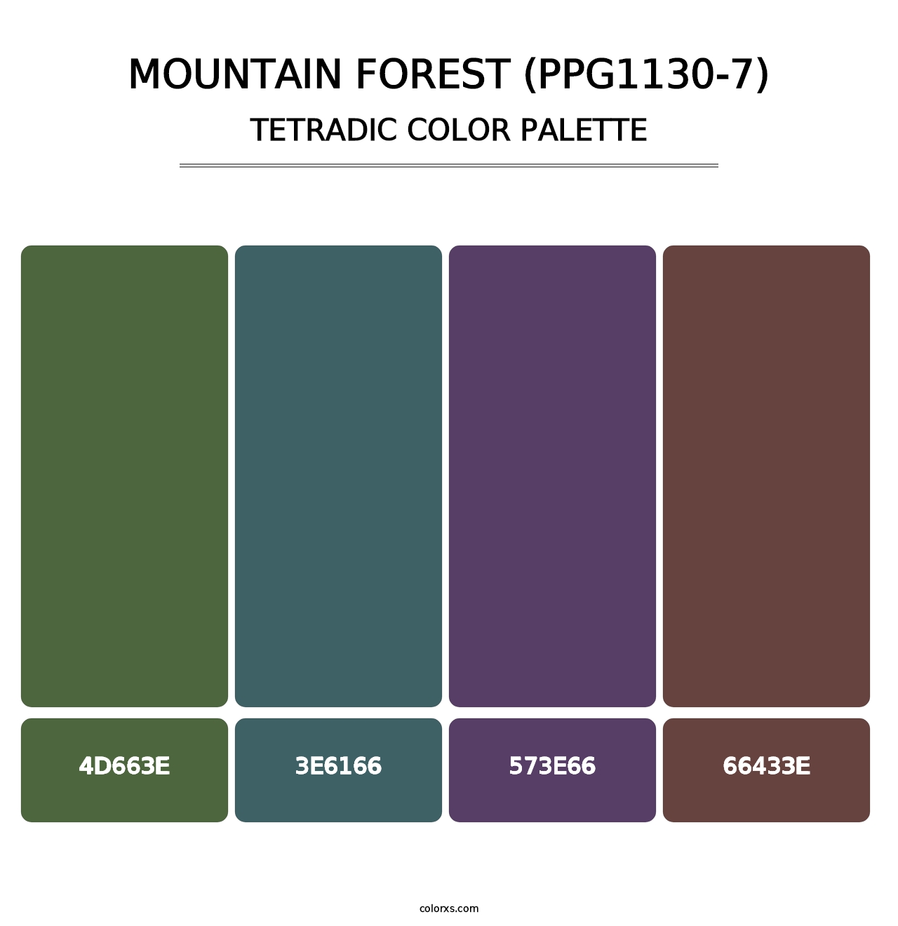 Mountain Forest (PPG1130-7) - Tetradic Color Palette