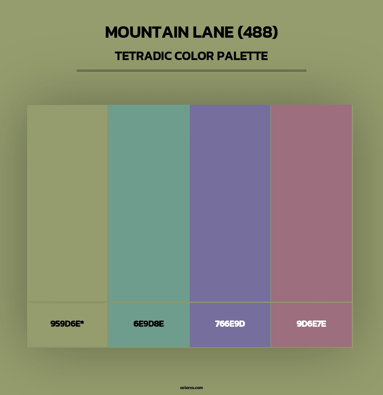 Mountain Lane (488) - Tetradic Color Palette