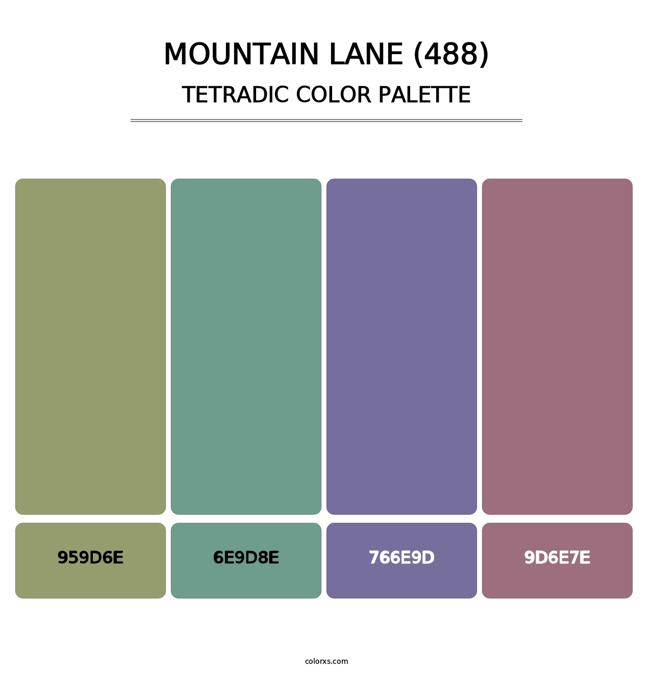 Mountain Lane (488) - Tetradic Color Palette