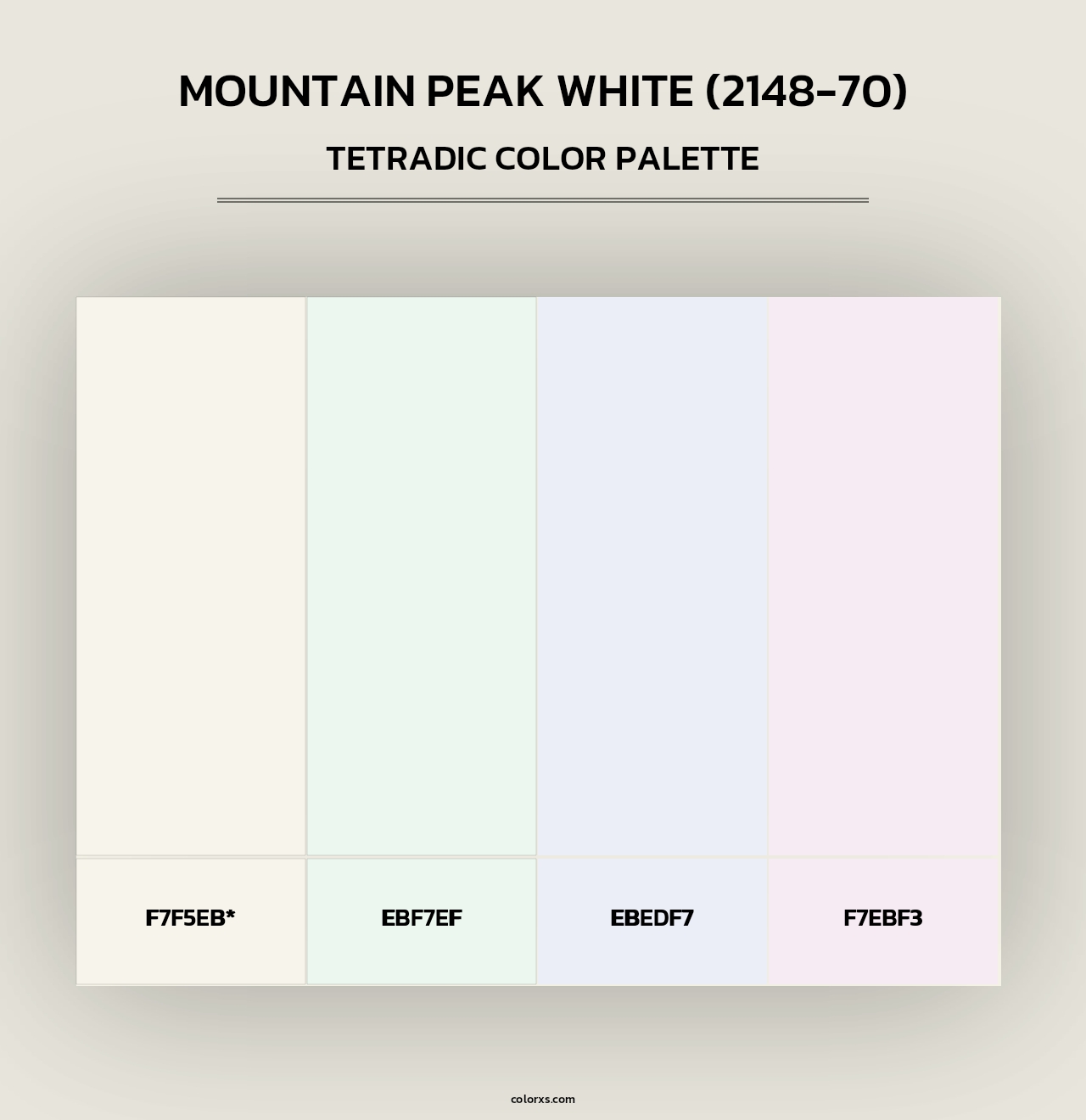 Mountain Peak White (2148-70) - Tetradic Color Palette