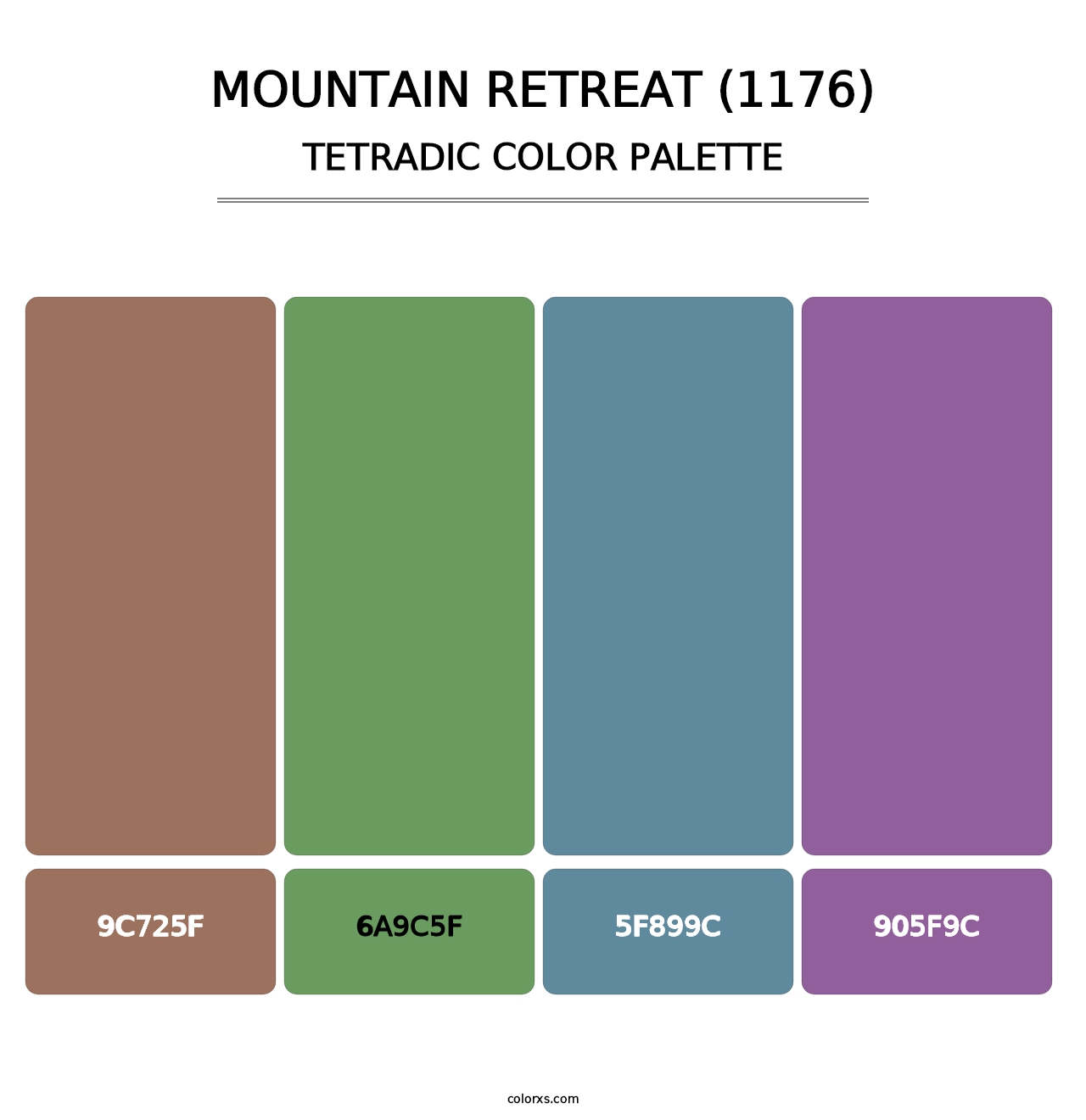 Mountain Retreat (1176) - Tetradic Color Palette