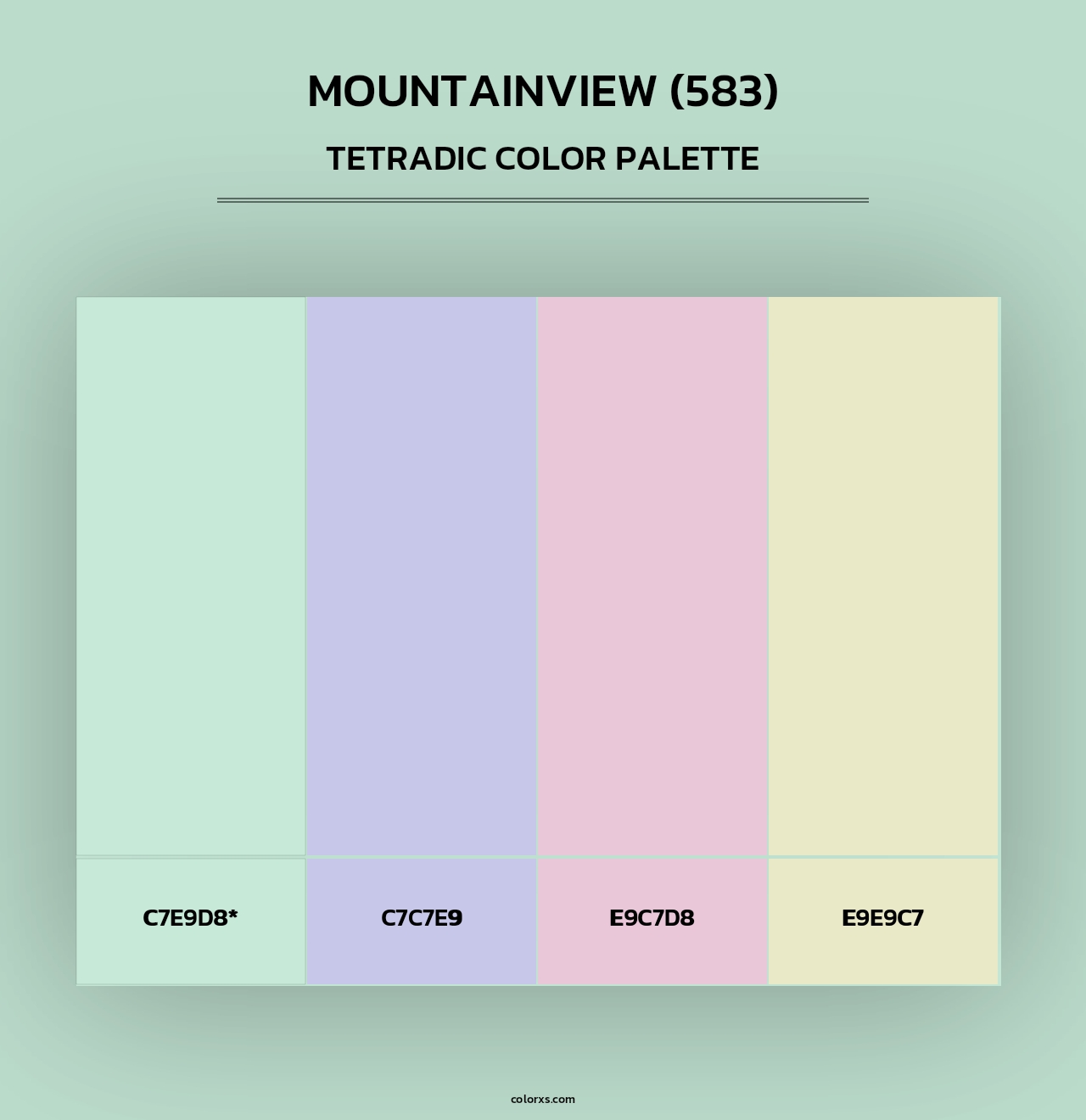 Mountainview (583) - Tetradic Color Palette