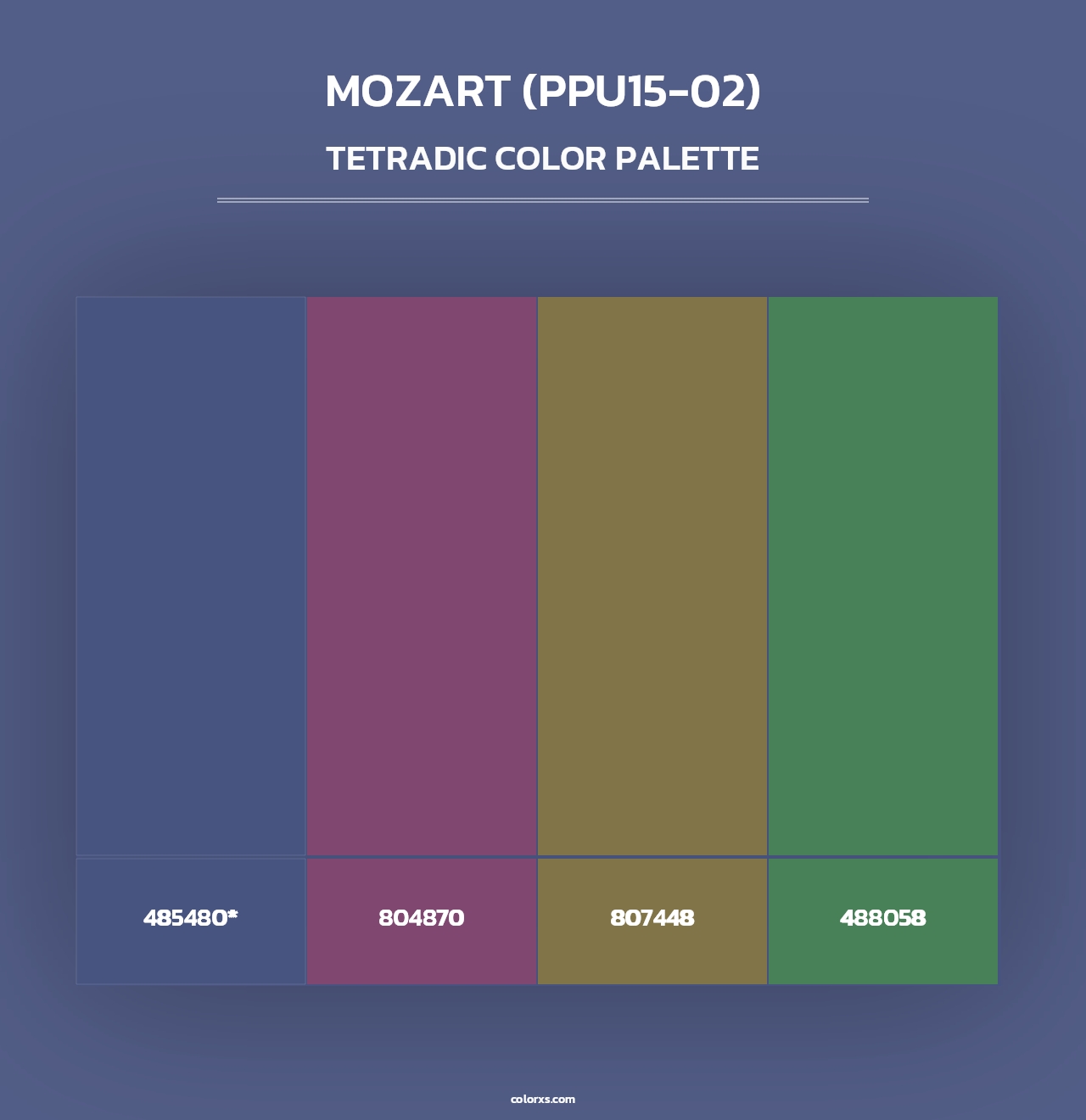 Mozart (PPU15-02) - Tetradic Color Palette