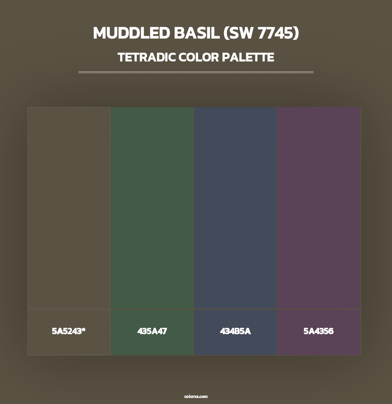 Muddled Basil (SW 7745) - Tetradic Color Palette