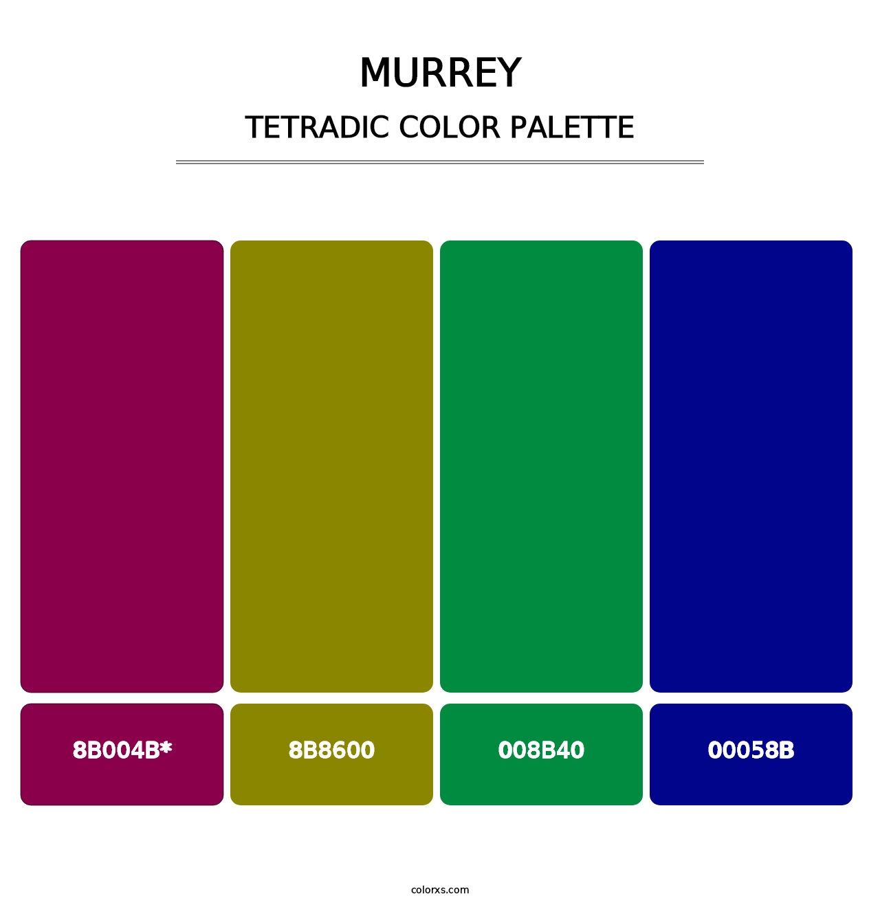 Murrey - Tetradic Color Palette
