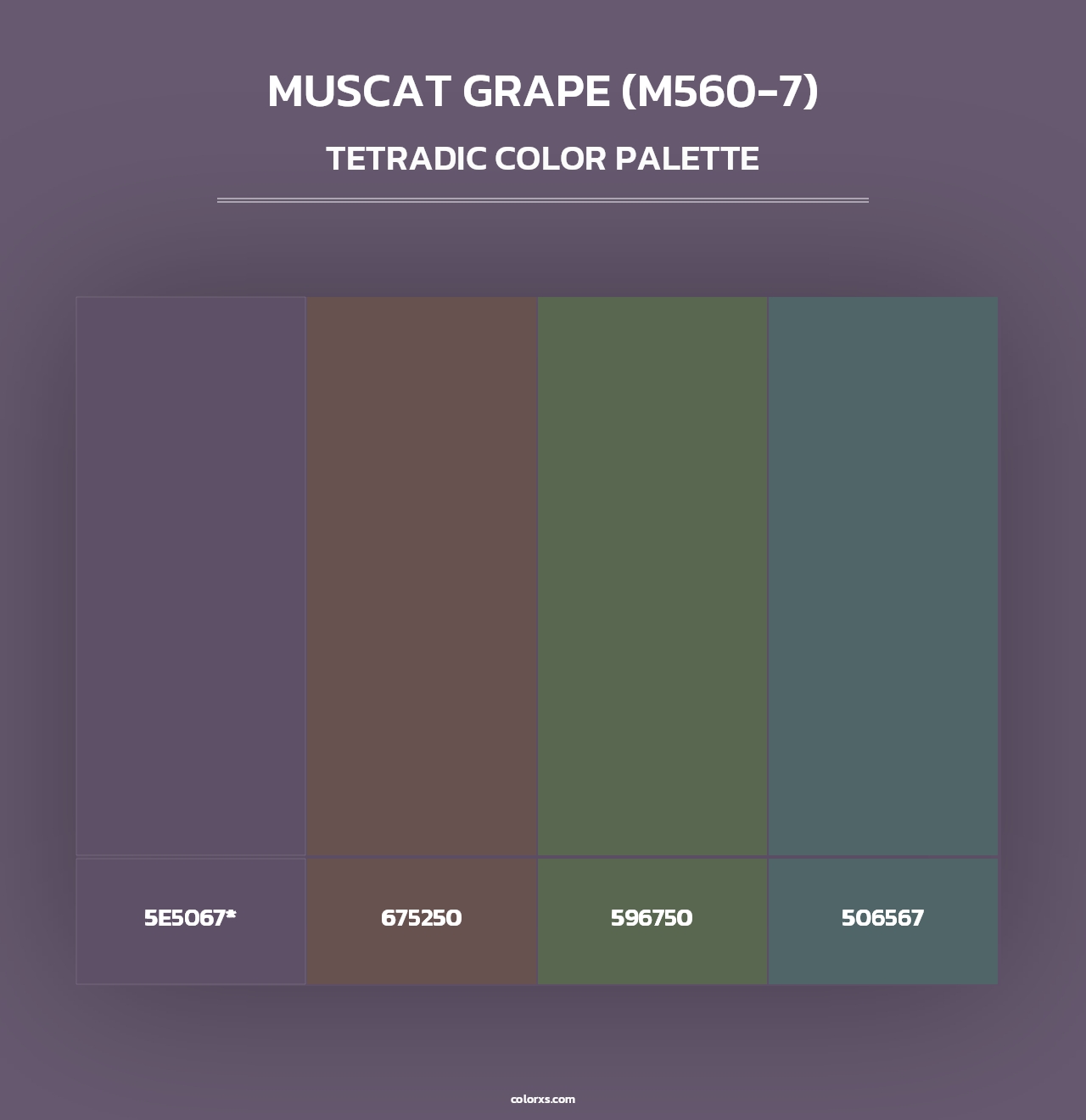 Muscat Grape (M560-7) - Tetradic Color Palette
