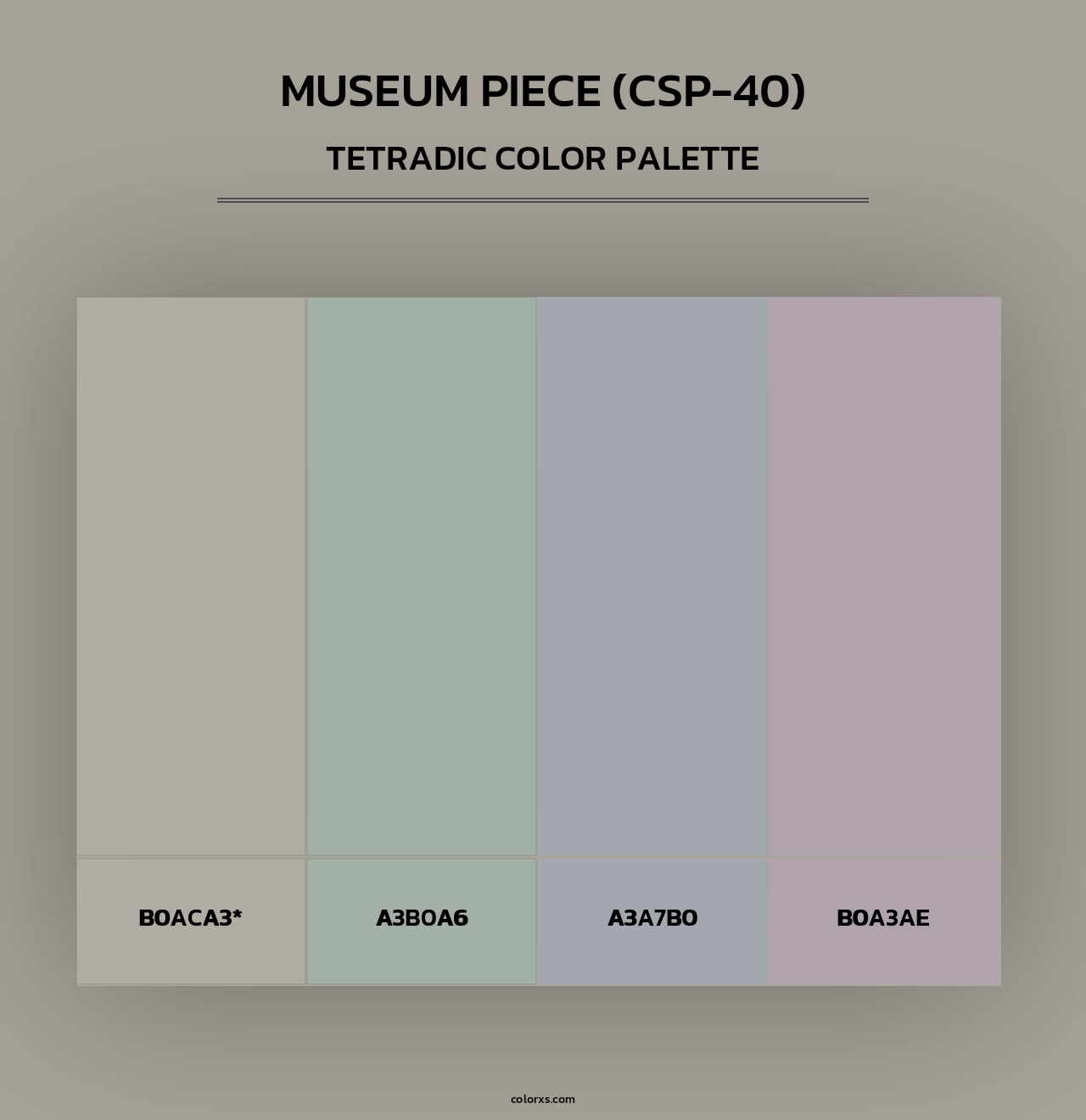 Museum Piece (CSP-40) - Tetradic Color Palette
