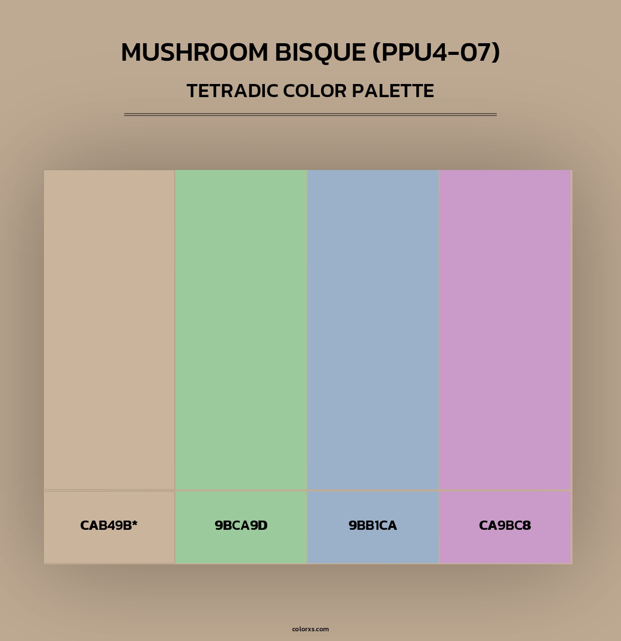 Mushroom Bisque (PPU4-07) - Tetradic Color Palette