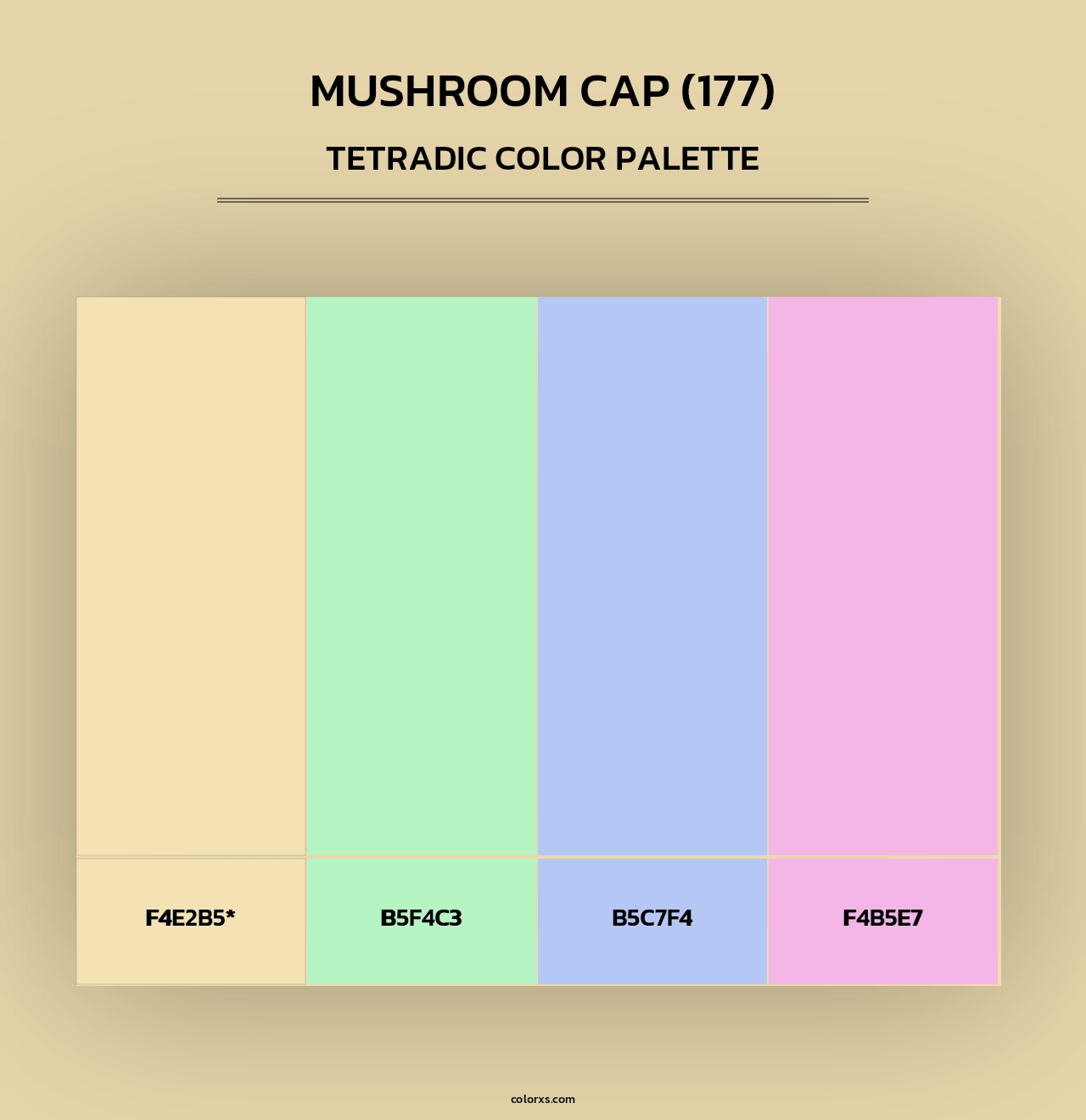 Mushroom Cap (177) - Tetradic Color Palette