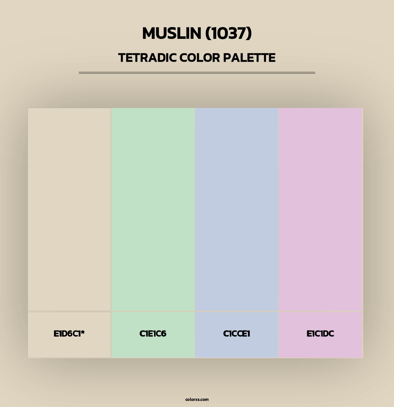 Muslin (1037) - Tetradic Color Palette