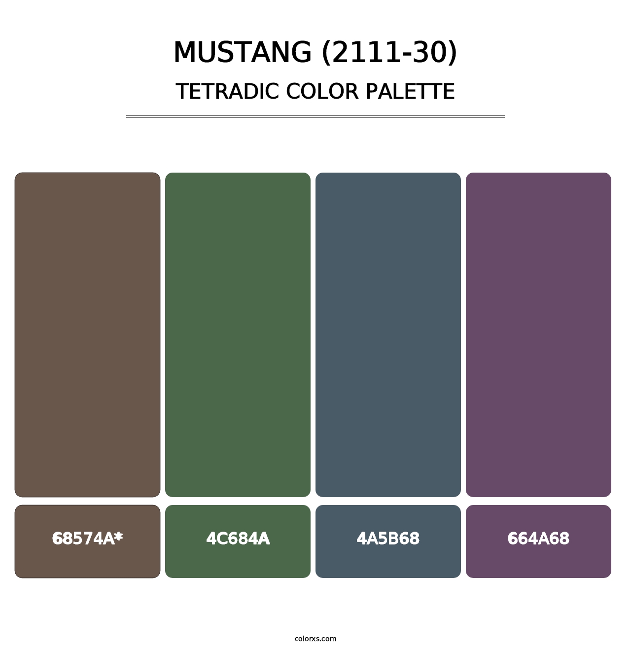 Mustang (2111-30) - Tetradic Color Palette