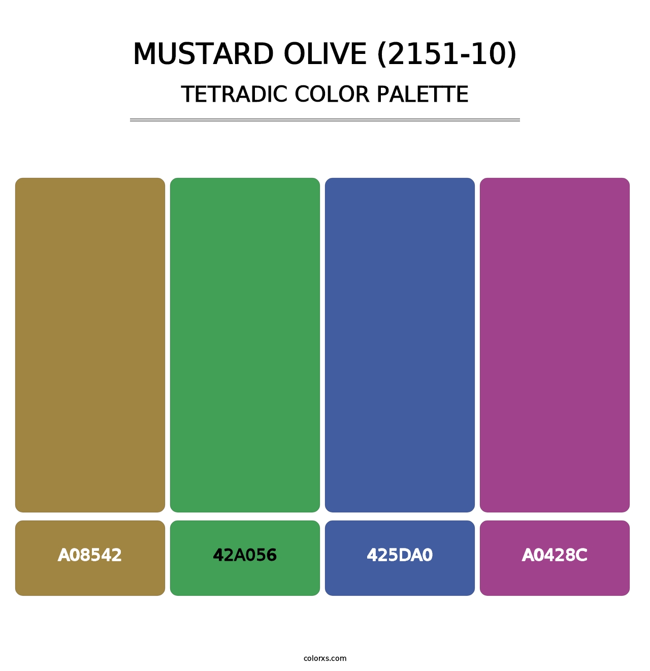 Mustard Olive (2151-10) - Tetradic Color Palette