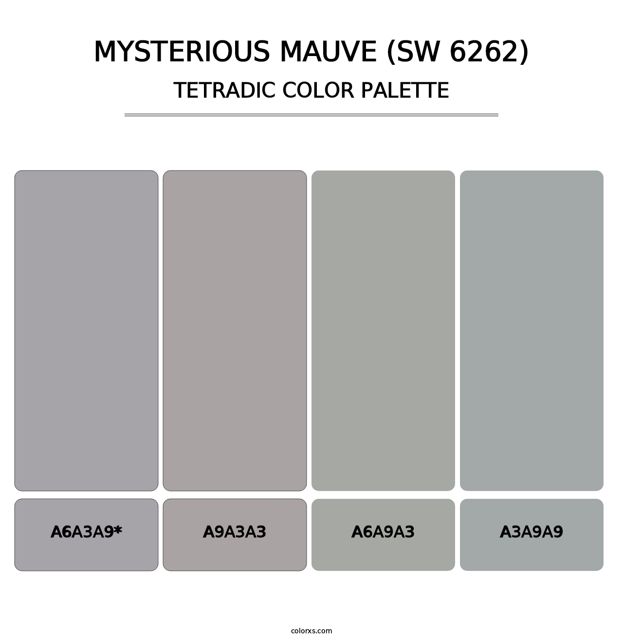Mysterious Mauve (SW 6262) - Tetradic Color Palette