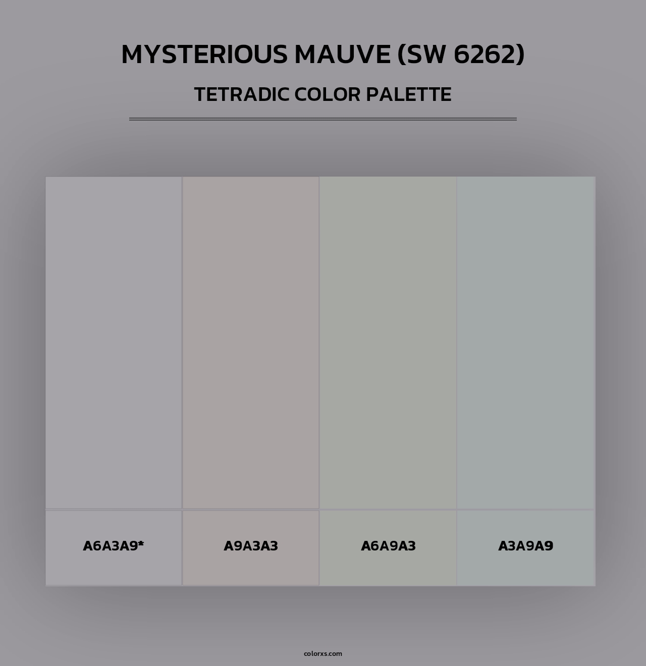 Mysterious Mauve (SW 6262) - Tetradic Color Palette