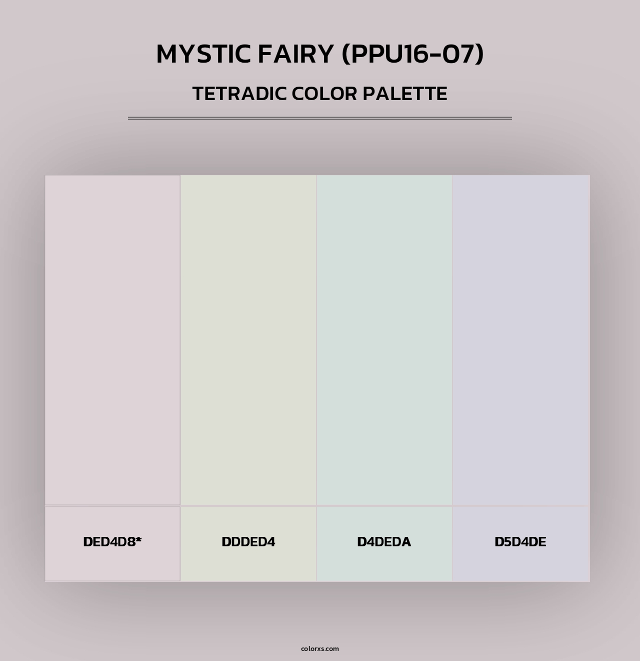 Mystic Fairy (PPU16-07) - Tetradic Color Palette