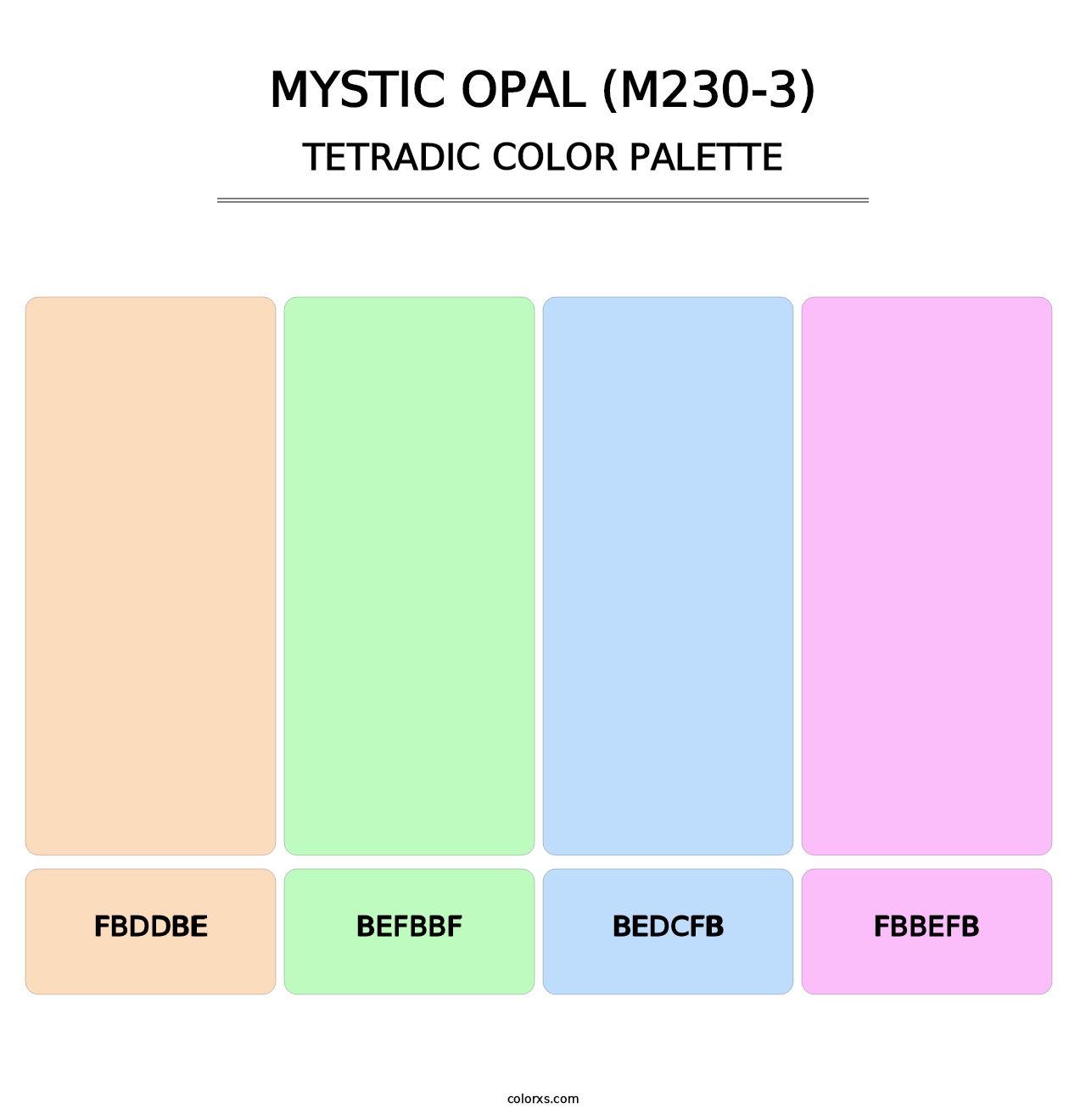 Mystic Opal (M230-3) - Tetradic Color Palette