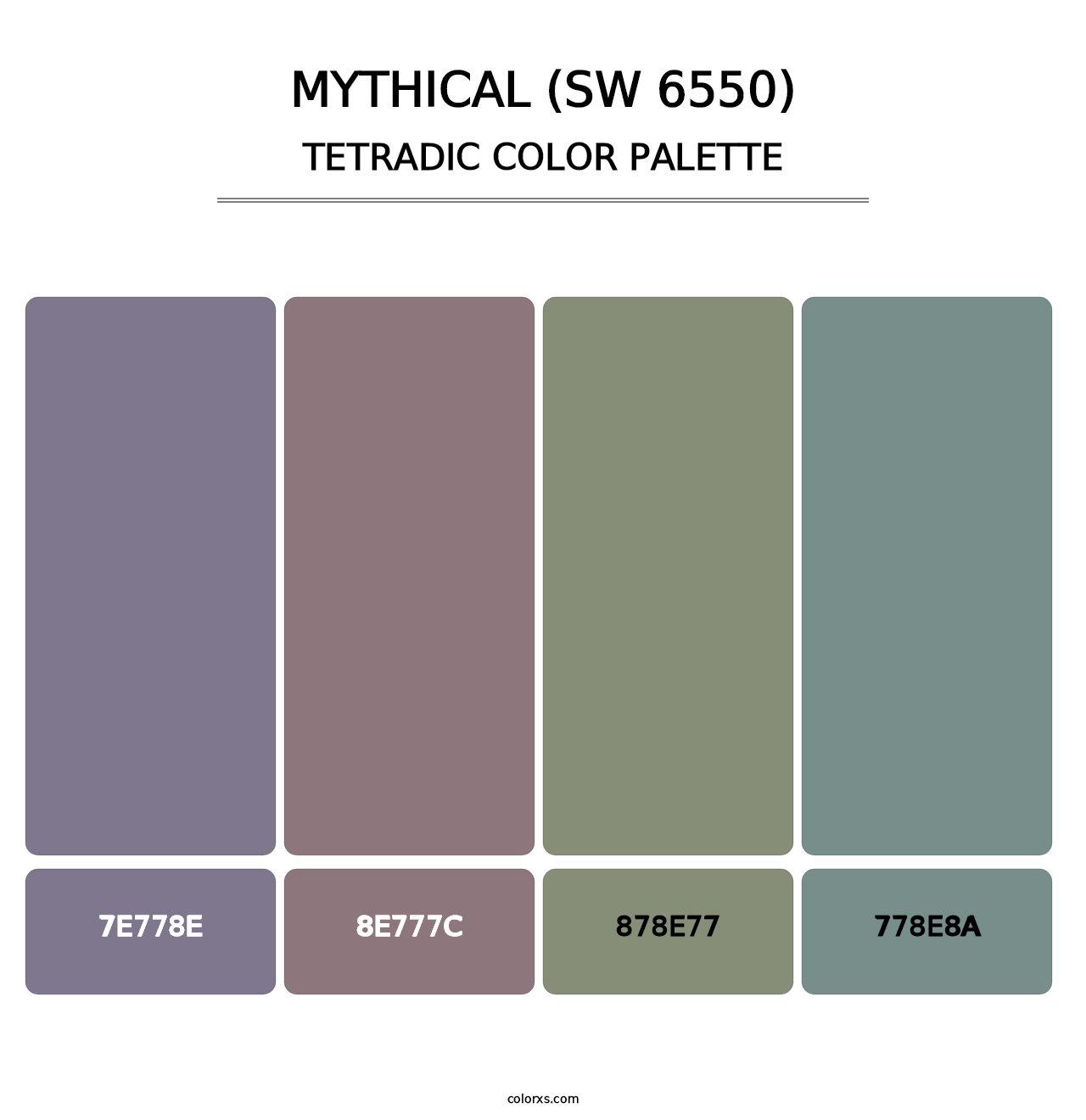 Mythical (SW 6550) - Tetradic Color Palette