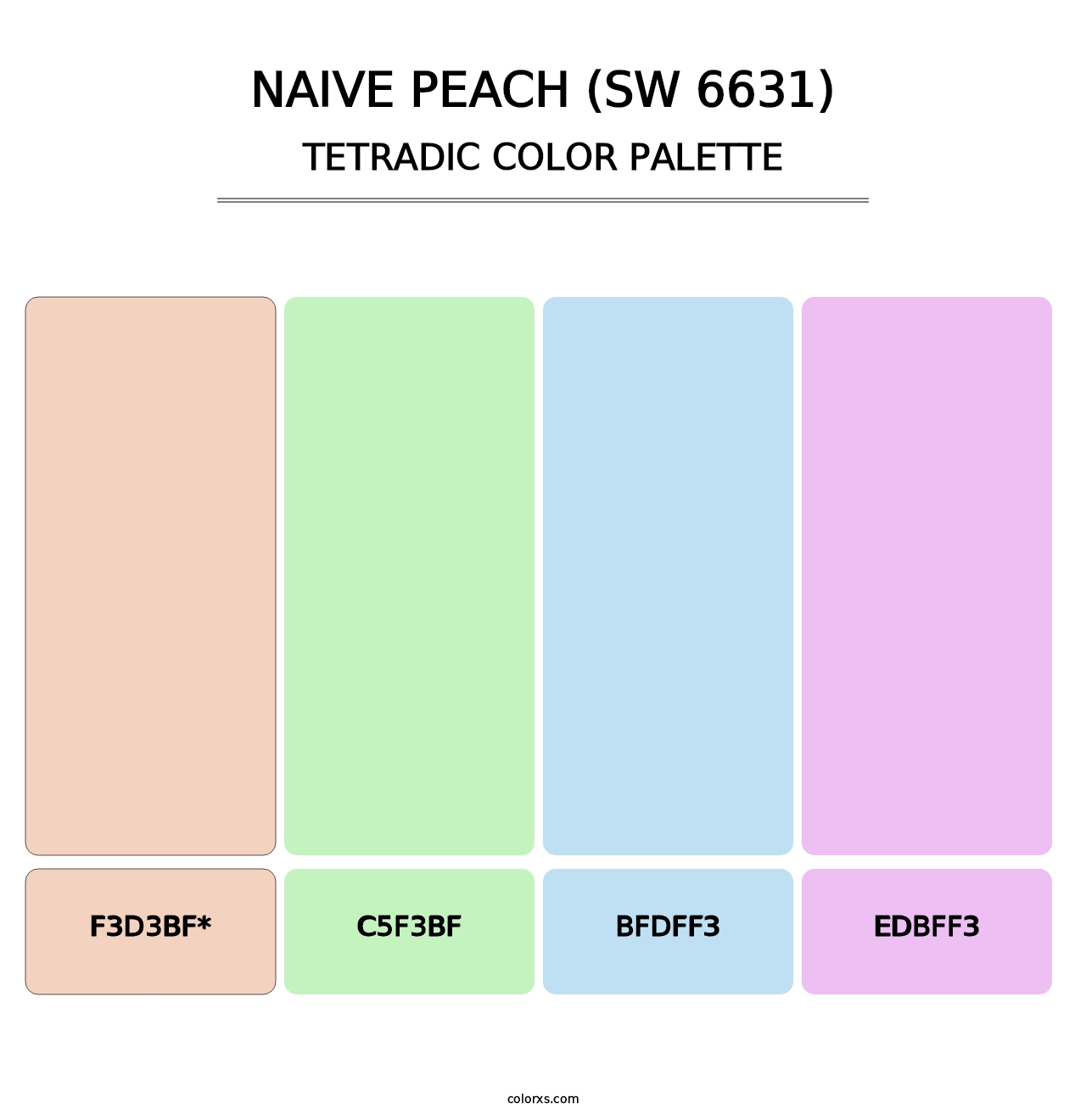 Naive Peach (SW 6631) - Tetradic Color Palette