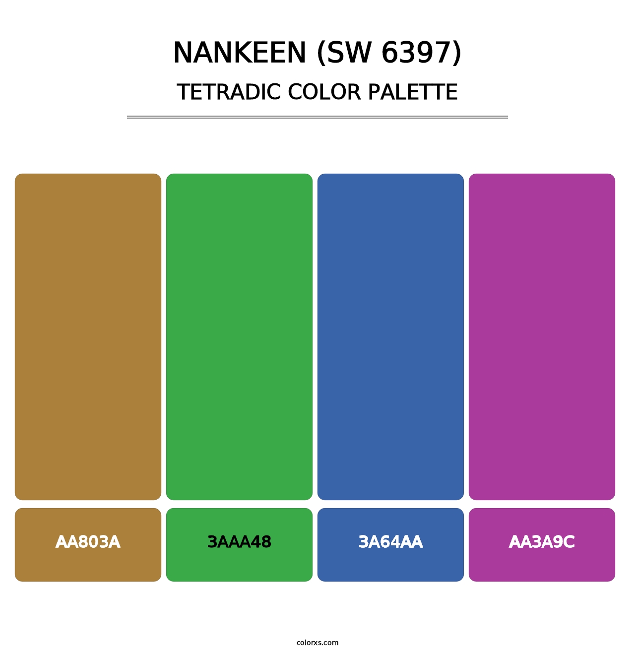 Nankeen (SW 6397) - Tetradic Color Palette