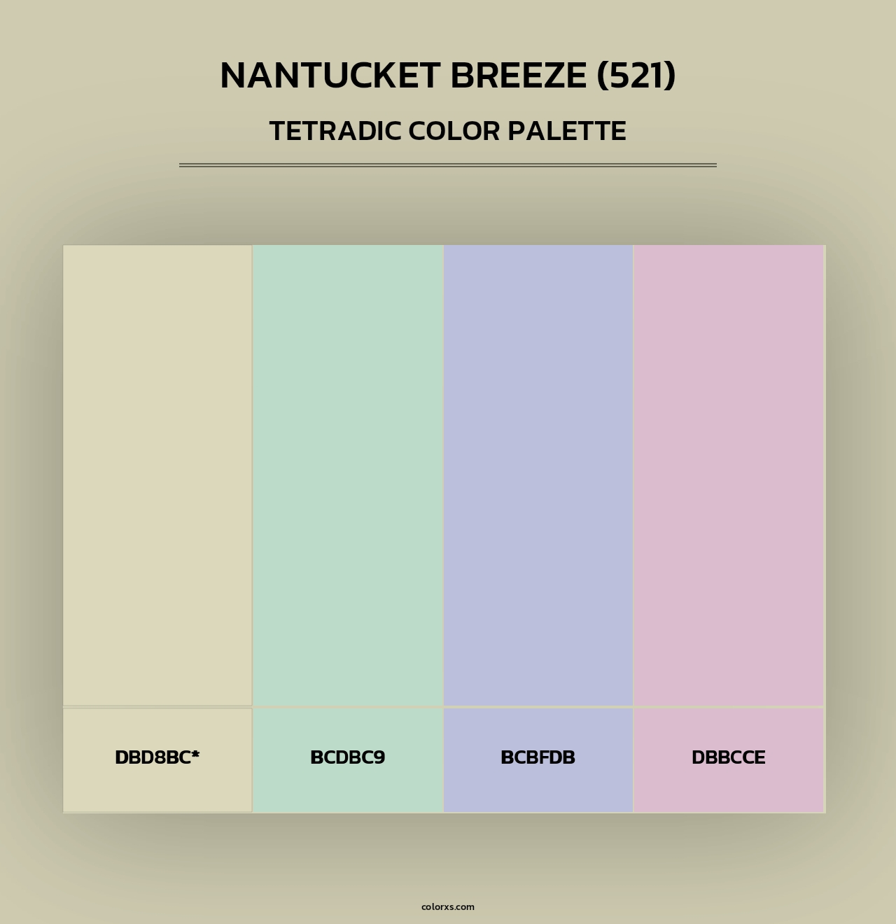 Nantucket Breeze (521) - Tetradic Color Palette